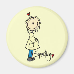 Erwartung der Baby-T - Shirts und der Geschenke Magnet