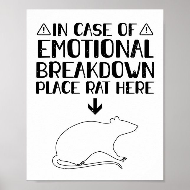 Erwartung | Rats Haustiere Geschenke Poster (Vorne)