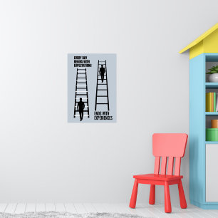 Erwartungen und Erfahrungen Leiter Motivierend Poster