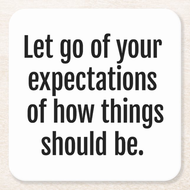 Erwartungen Untersetzer (Vorderseite)