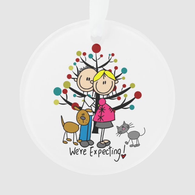 Erwartungsvolle Paare, Hund und Ornament (Vorderseite)