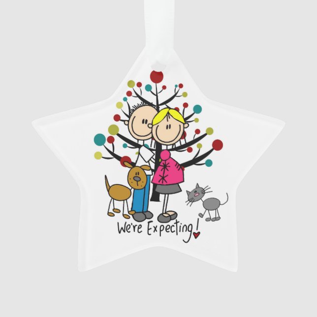 Erwartungsvolle Paare, Hund und Ornament (Vorderseite)