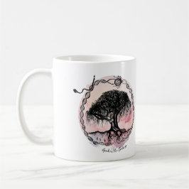 Erwecken Sie den Göttin Baum auf Rosa Kaffeetasse