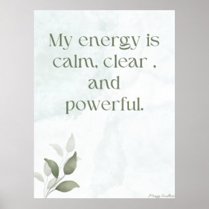 Erweckende Energie Inspirierendes Florales Poster