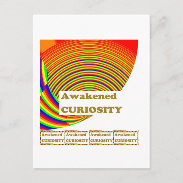 Erweckte KURIOSITÄT : Einzigartige KUNST in WISDOM Postkarte (Vorderseite)