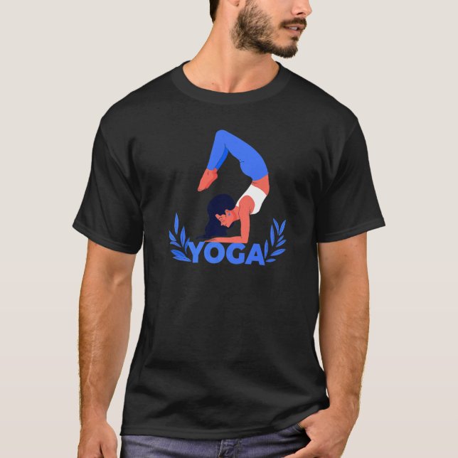 Erweiterte Pose Bester Yoga-Backprint T-Shirt (Vorderseite)