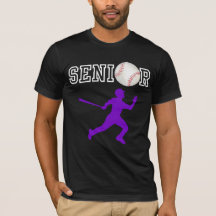 Erweiterter Baseballspieler mit violetter Silhouet