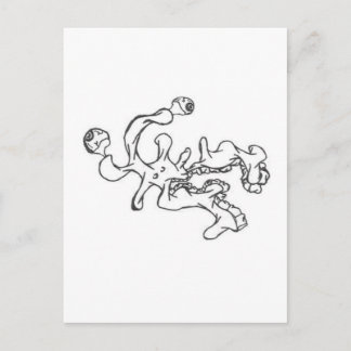 erweitertes Gesicht Postkarte