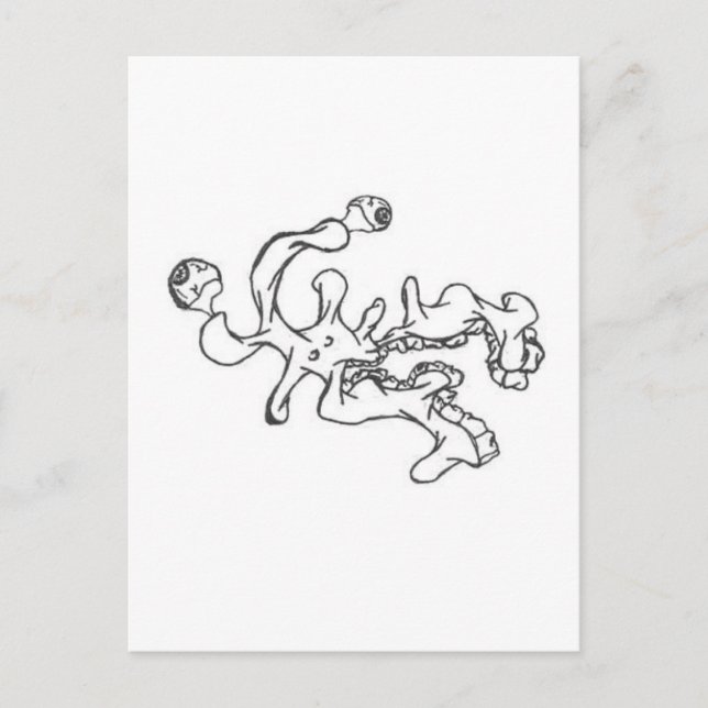 erweitertes Gesicht Postkarte (Vorderseite)