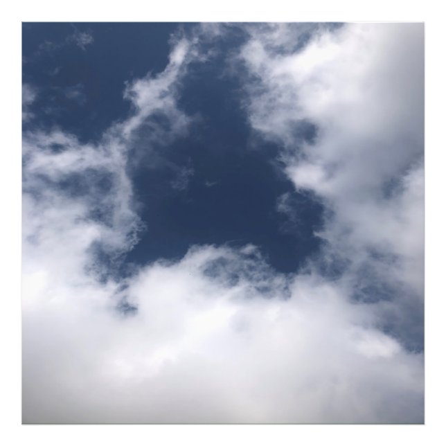 Erweiterungen des Fotos "Weiße Wolken" Fotodruck (Vorne)