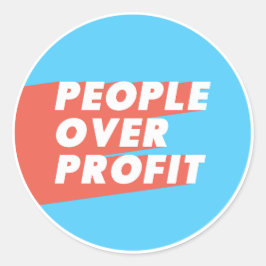 Erwerbslose (blau und rot) runder aufkleber