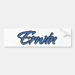 Erwin Name blue Aufkleber Sticker Autoaufkleber