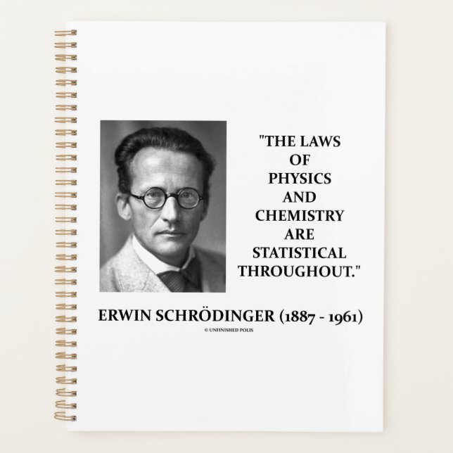 Erwin Schrödinger Physik Chemistry Statistical Planer (Vorderseite)