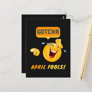 ERWISCHT - April Scherztag Lustig Postkarte