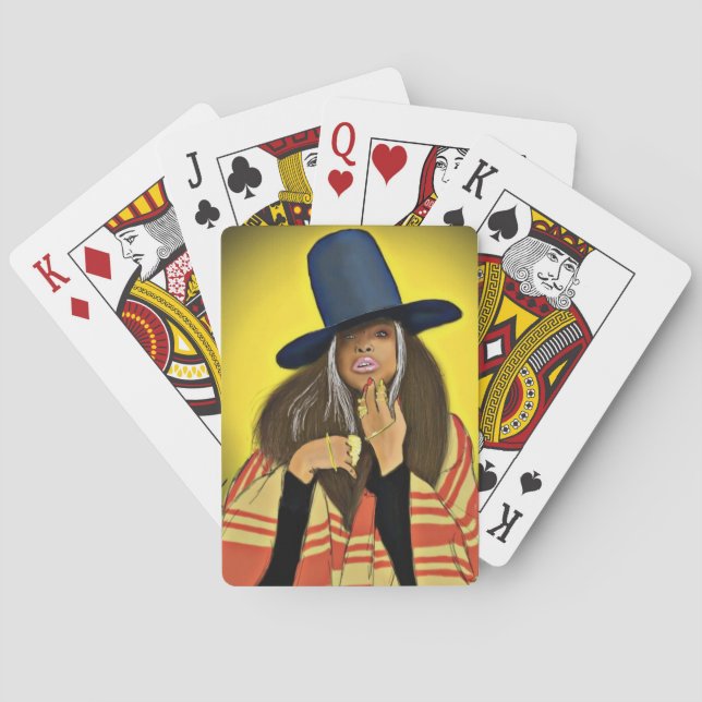 Erykah Badu Portrait Spielkarten (Rückseite)