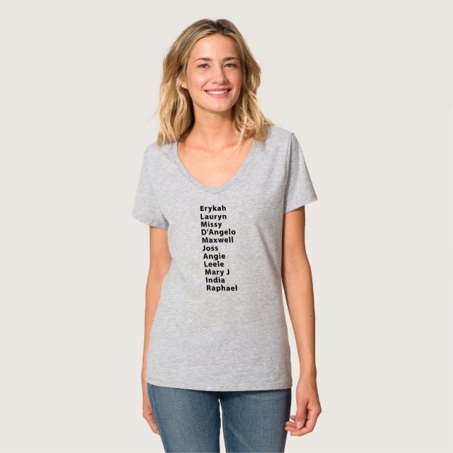 Erykah Lauryn Missy D'Angelo Maxwell Joss T-Shirt (Devant entier)