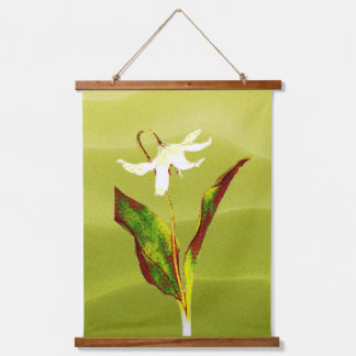 Erythronium Grandiflorum Holz Wandteppich Mit Holzrahmen