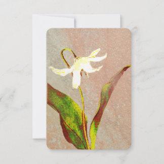 Erythronium Grandiflorum Holzwandteppich Dankeskarte