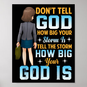 Erzähl Allen, wie groß dein Gott ist - Christliche Poster