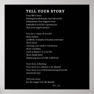 Erzähl Dein Story Courage Gedicht Poster Wand Kuns