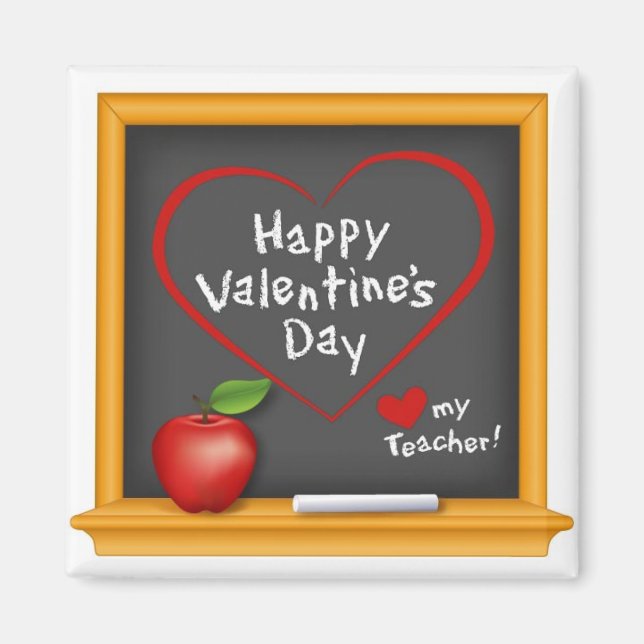 Erzähl deinem Lehrer den glücklichen Valentinstag! Magnet (Vorne)