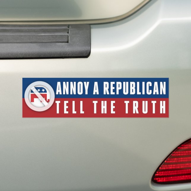 Erzähl der Wahrheit Annoy von einem Republikaner Autoaufkleber (Auf Auto)