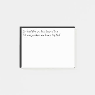 Erzähl Gott nicht deine Probleme Inspiration Zitat Post-it Klebezettel