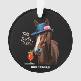 Erzählen Sie Derby mit mir Funny Racing Zitat Ornament
