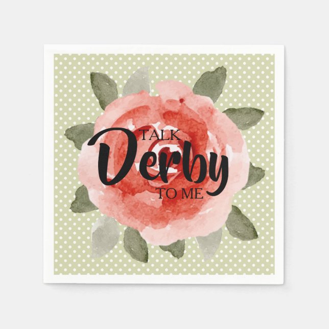 Erzählen Sie Derby mit mir Rose über Limone Polka  Serviette (Vorderseite)