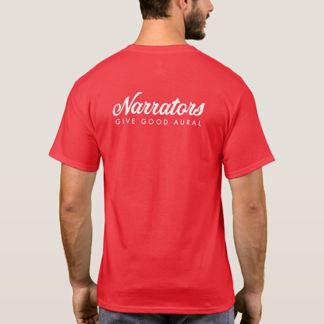 Erzähler geben das gute auralt weißer/roter f/b T-Shirt (Rückseite)
