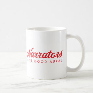 Erzähler geben gutes Ohren (kein Netz) Kaffeetasse
