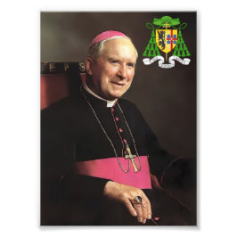Erzbischof Marciel Lefebvre mit Wappen Fotodruck