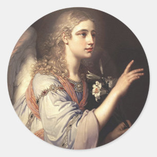 Erzengel Gabriel von der Ankündigung Runder Aufkleber