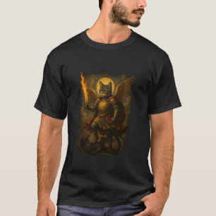 Erzengel Katzenheiliger Meowchael Lustiger Engel K T-Shirt