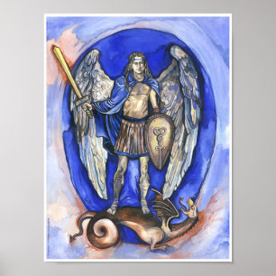"Erzengel Michael" - 2, Plakat 30,90 cm x 23,41 cm