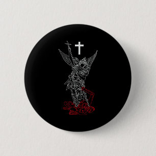 Erzengel Michael besiegt Satan Button