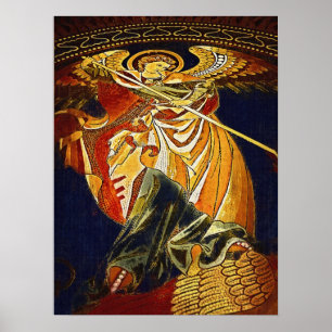 Erzengel Michael gotisch, Kaiser Wilhelm Kirche Poster