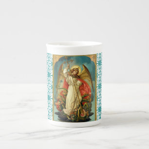 Erzengel-Michael-Knochen-China-Tasse Prozellantasse