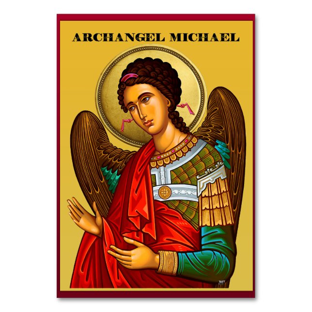 Erzengel Michael Tischnummer (Vorderseite)
