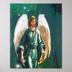 Erzengel Raphael Engel der Heilung Wandkunst Druck Poster