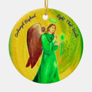 Erzengel-RAPHAEL-Kreis-Verzierung Keramik Ornament