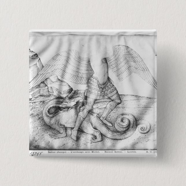 Erzengel St Michael, c.1450 Button (Vorderseite)