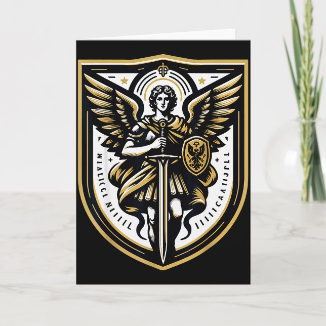 Erzengel St. Michael Christlich  Karte (Vorderseite)