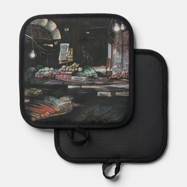 Erzeugnisse einer gequälten Ernte, Jerusalem Topflappen (Vorderseite/Rückseite)