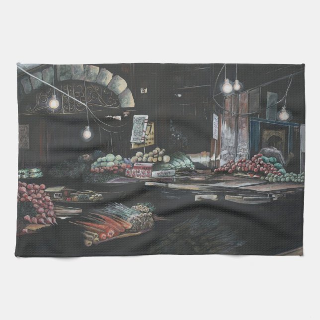 Erzeugnisse einer gequälten Ernte, Jerusalemt Geschirrtuch (Horizontal)