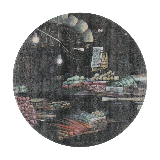 Erzeugnisse einer gequälten Ernte, Jerusalemt Schneidebrett (Vorderseite)