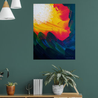 Erzeugung von Licht v 3 - Abstrakte Malsonne Poster