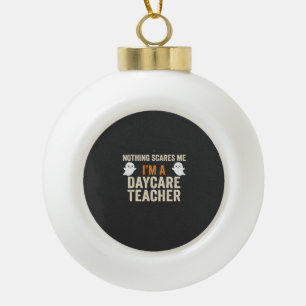 Erzieherin Halloween-Geist-Design_1 Keramik Kugel-Ornament