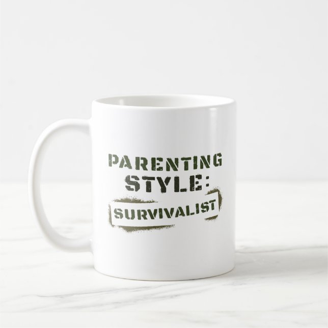 Erziehungsstil-Survivalist Kaffeetasse (Links)