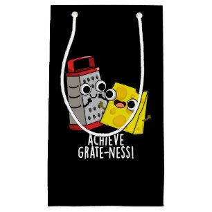 Erzielen von Gratness Funny Cheese Puns Dark BG Kleine Geschenktüte